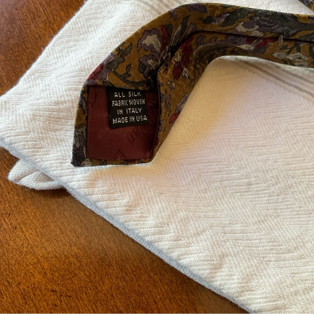 Vintage Christian Dior Monsieur Silk Floral Print Tie - Picture 8 of 8